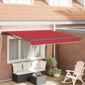 vidaXL Rám markízy Červená 300 x 250 cm Polyester s PU povrchom