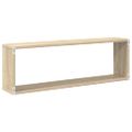 vidaXL Nástenné police 2 ks, dub sonoma 80x15x26,5cm, kompozitné drevo