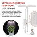 Pozemná lampa EMOS Z7902 LED GROW 8 W, časovač, stmievateľná, biela