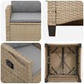 vidaXL Záhradná stolička 2 pcs Beige a svetlo šedá 56 x 60 x 112 cm