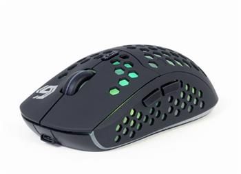 Gembird Myš RAGNAR WRX500, bezdrôtová, podsvietená, 6 tlačidiel, 1600DPI, USB nano receiver, čierna