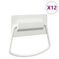 vidaXL Rukoväte na kuchyňu 12 ks Biela 85 x 45 mm Kov