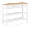 vidaXL Komoda z drevotriesky biela 110x35x80 cm