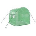 vidaXL Fóliovník s oceľovým rámom zelený 4 m² 2x2x2 m