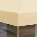 vidaXL Kryt altánku s bočnými stenami Krémová 600,5 x 300,5 cm