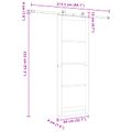 vidaXL Posuvné dvere ORKDAL 83 x 232 cm Borovicový masív Biela