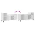 vidaXL TV skrinka biela 100x35x55 cm spracované drevo
