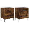 vidaXL Nočné stolíky 2 ks dymový dub 40x35x47,5 cm kompozitné drevo
