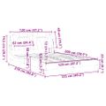 vidaXL Rám postele Viana bez matraca kapučínový 120x200 cm umelá koža