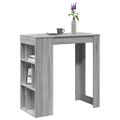 vidaXL Barový stôl s policami sivý sonoma 102x50x103,5cm kompoz. drevo