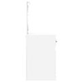 vidaXL Toaletný stolík s LED biely 90x50x132,5 cm spracované drevo