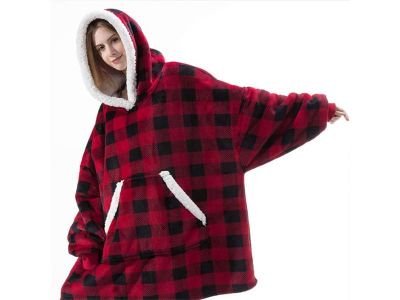 Mikinová deka 4L 10793c Red/black