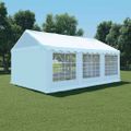 vidaXL Záhradná markíza PVC 4x6 m biela