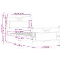 vidaXL Posteľný rám bez matraca dymový dub 100x200 cm kompozitné drevo
