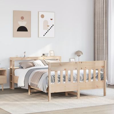 vidaXL Posteľ bez matraca 140x190 cm borovicový masív