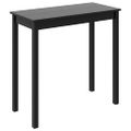 vidaXL Barový stôl, MDF, čierny 115x55x107 cm