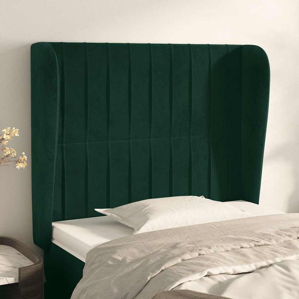 vidaXL Čelo postele so záhybmi tmavosivé 83x23x118/128 cm zamat