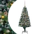 vidaXL Umelý vianočný stromček Zelená 180 cm PVC a Oceľ a Plast