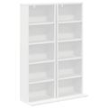 vidaXL CD Skrinka 2 ks Biela 33 x 23,5 x 97,5 cm Kompozitné drevo