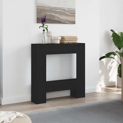 vidaXL Krb Surround Čierny dub 81x18x82 cm Upravené drevo