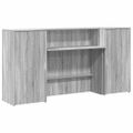 vidaXL Recepčný stôl sivý dub sonoma 200x50x103,5 cm kompozitné drevo