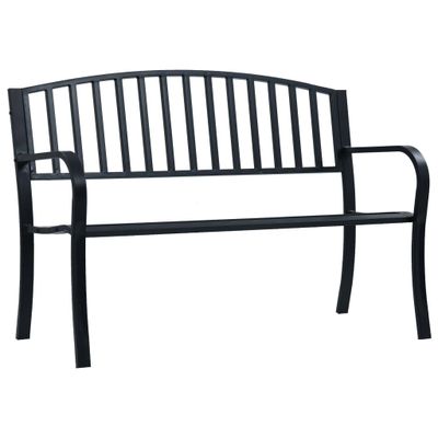 vidaXL Záhradná lavica čierna 120 cm oceľ