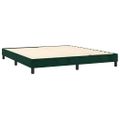 vidaXL Posteľný rám boxsping s matracom tmavozelený 180x200 cm zamat