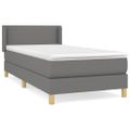 vidaXL Boxspring posteľ s matracom tmavosivá 90x190 cm látka