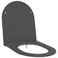 vidaXL WC sedadlo Antracitová 47 x 36 x 3,4 cm Duroplast
