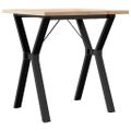 vidaXL Jedálenský stolík v tvare Y 70x70x75,5 cm borovica a oceľ