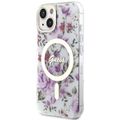Guess case for iPhone 14 6,1" GUHMP14SHCFWST transparent hardcase Magsafe IML Flower