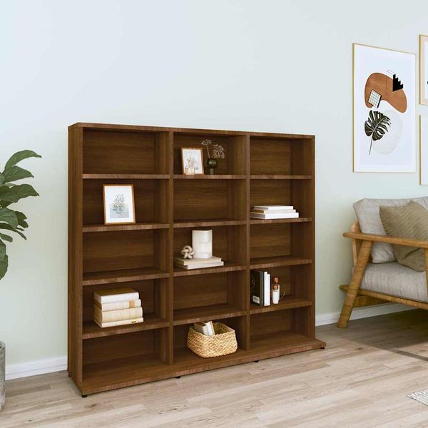 vidaXL CD skrinka hnedý dub 100x23x89,5 cm spracované drevo