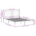 vidaXL Extra dlhá posteľ bez matraca 140x220 cm masívne drevo