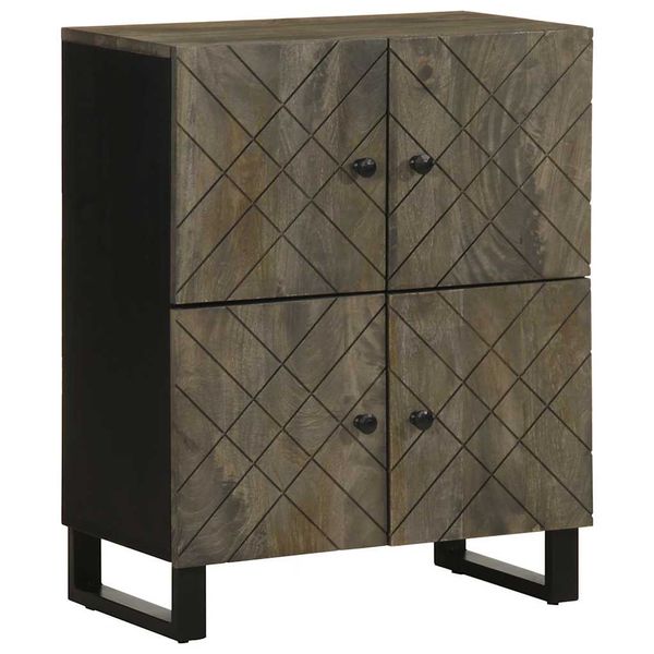 vidaXL Komoda 60x33x75 cm čierna masívne mangovníkové drevo