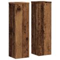 vidaXL Stojany na rastliny 2 ks staré drevo 17x17x60 cm kompoz. drevo