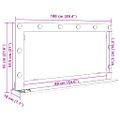 vidaXL Toaletné zrkadlo Sivý Sonoma 100 x 55 x 18 cm Obdĺžnikový