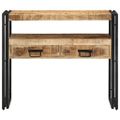 vidaXL Konzolový stôl Hnedá 90 x 33 x 75 cm Masívne mango drevo