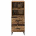 vidaXL Servírovacia skriňa Staré drevo 34 x 34.5 x 90 cm