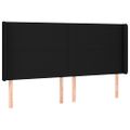 vidaXL Posteľ boxsping s matracom a LED čierna 160x200 cm látka