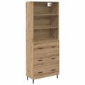 vidaXL Highboard 2 ks Remeselný dub 69,5 x 32,5 x 180 cm