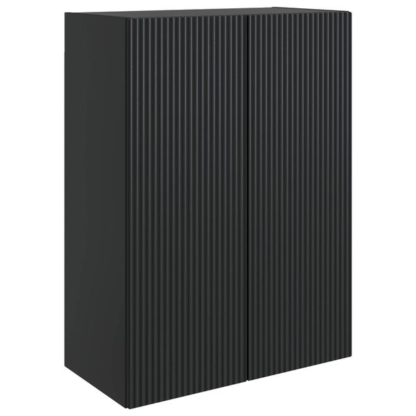 vidaXL Nástenná skrinka Čierna 66 x 34,5 x 90 cm Kompozitné drevo