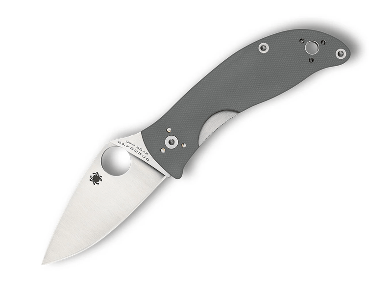 Spyderco C222GPGY Alcyone vreckový nôž 7,4 cm, Satin, šedá, G10