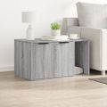 vidaXL Uzavretý box na stelivo sivá sonoma 80x50x45cm kompozitné drevo