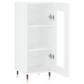 vidaXL Komoda biela 34,5x34x90 cm spracované drevo