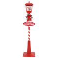 vidaXL Vianočná pouličná lampa s lampášom Červená 40,5x40,5x180cm