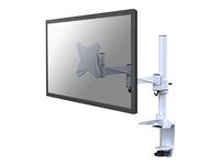 Montážna sada - plný pohyb - pre displej LCD - biela - veľkosť obrazovky: 10"-30" - upevnenie svorkou, priechodka, upevniteľné na stôl