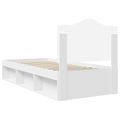 vidaXL Rám postele Biela 90 x 200 cm Masívne borovicové drevo