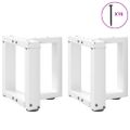 vidaXL Nohy konferenčného stolíka v tvare T, 2 ks, biele, 30x25x(30-31) cm, oceľové