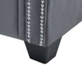 vidaXL Pohovka Chesterfield v tvare L, zamat 199x142x72 cm, sivá
