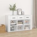 vidaXL Komoda lesklá biela 100x30x59,5 cm spracované drevo
